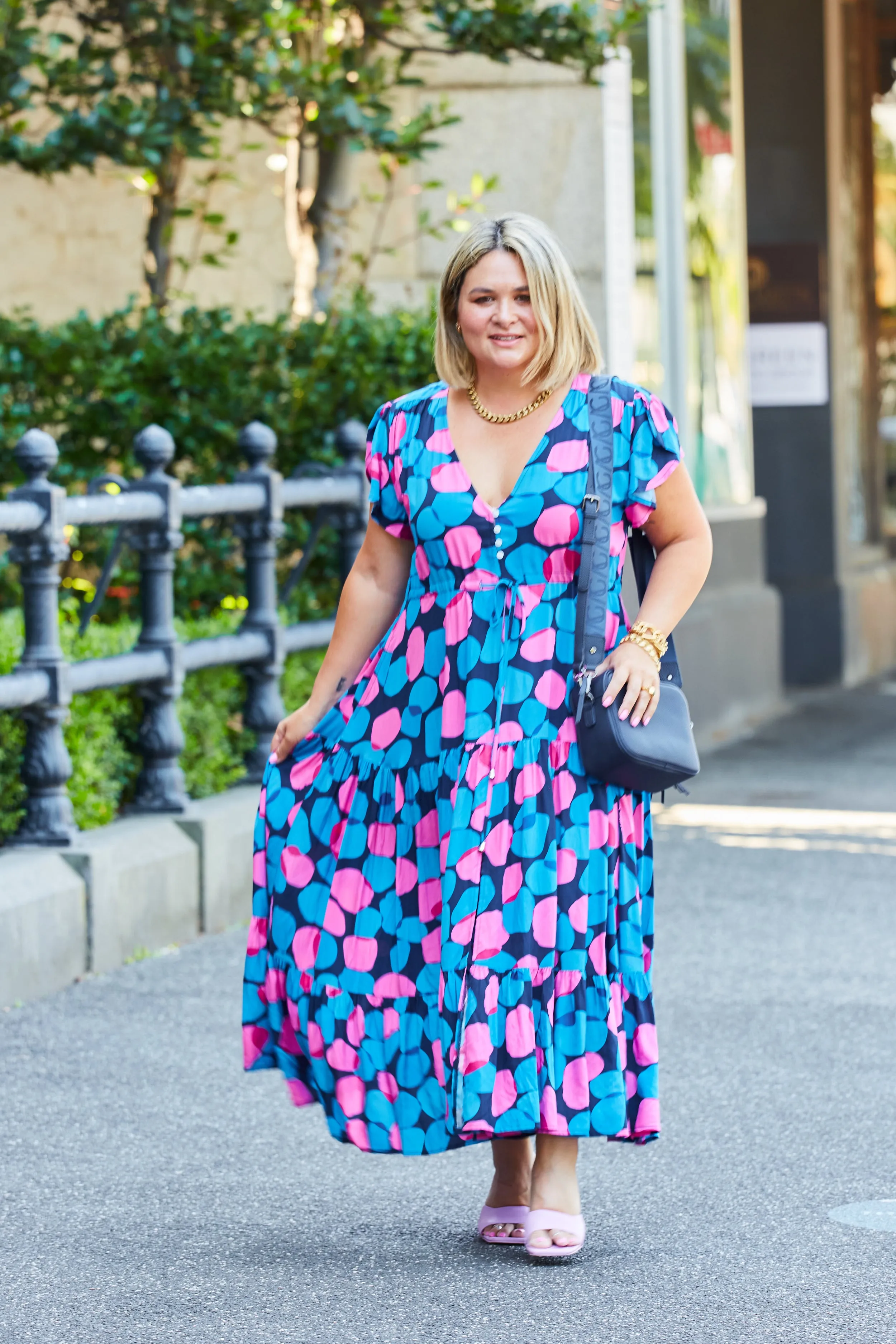 Sunny Maxi Dress - Pink Print