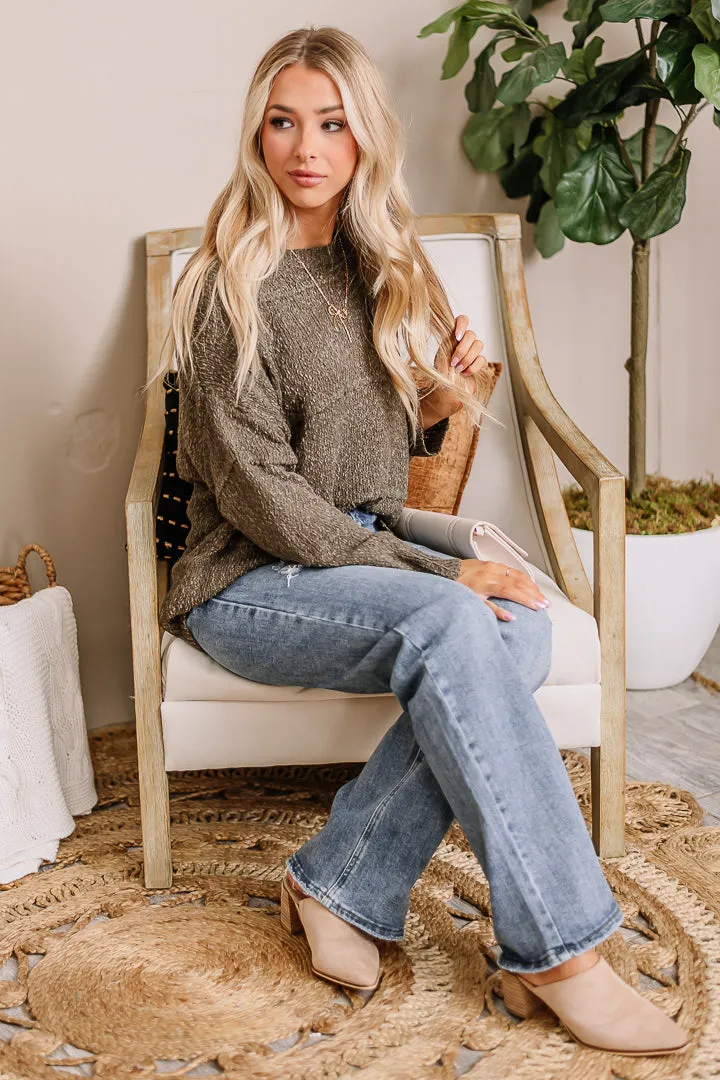 Take The High Road Loose Fit Sweater | Olive