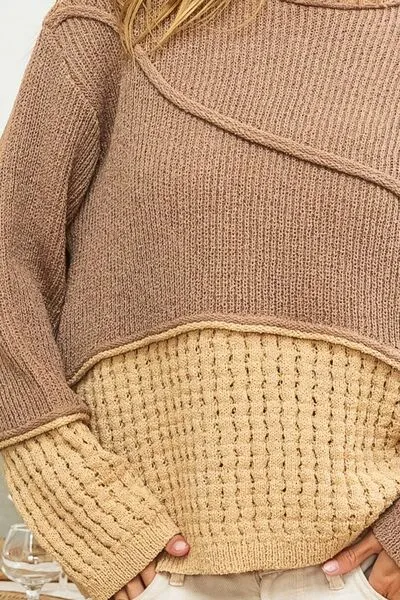 TEEK - Texture Dunes Contrast Sweater