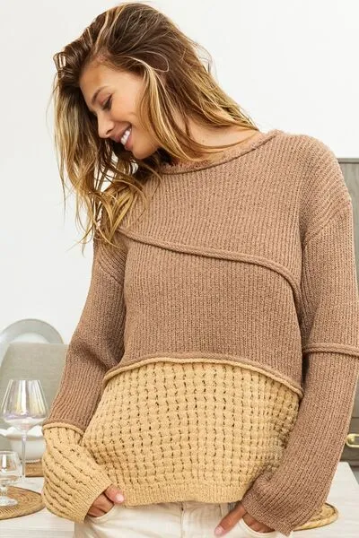 TEEK - Texture Dunes Contrast Sweater