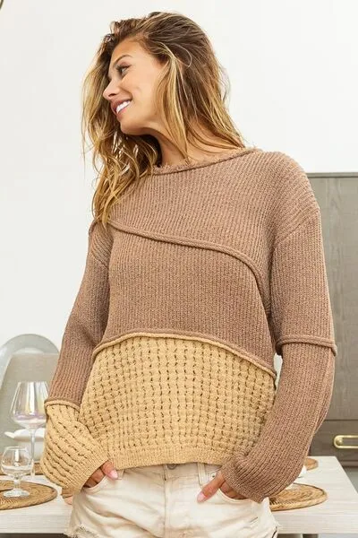 TEEK - Texture Dunes Contrast Sweater