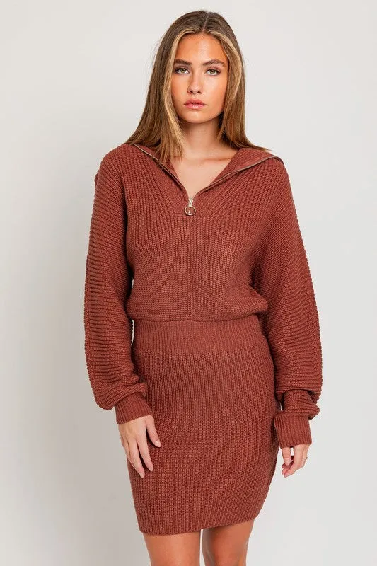 TEEK - Zipper Sweater Dress