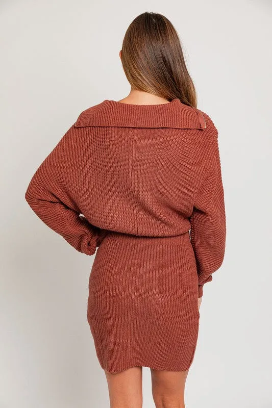 TEEK - Zipper Sweater Dress