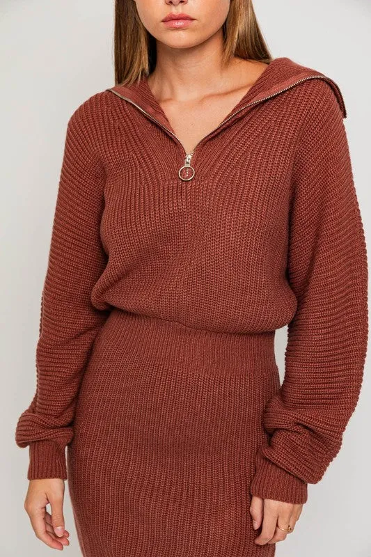 TEEK - Zipper Sweater Dress