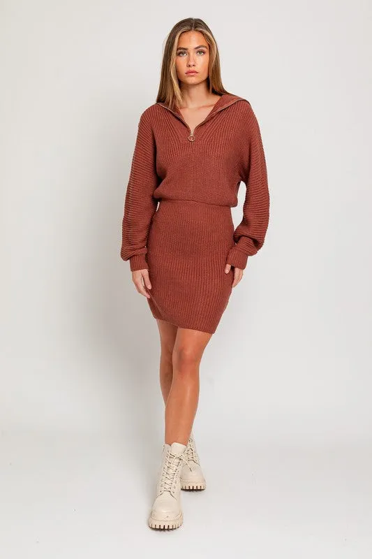 TEEK - Zipper Sweater Dress