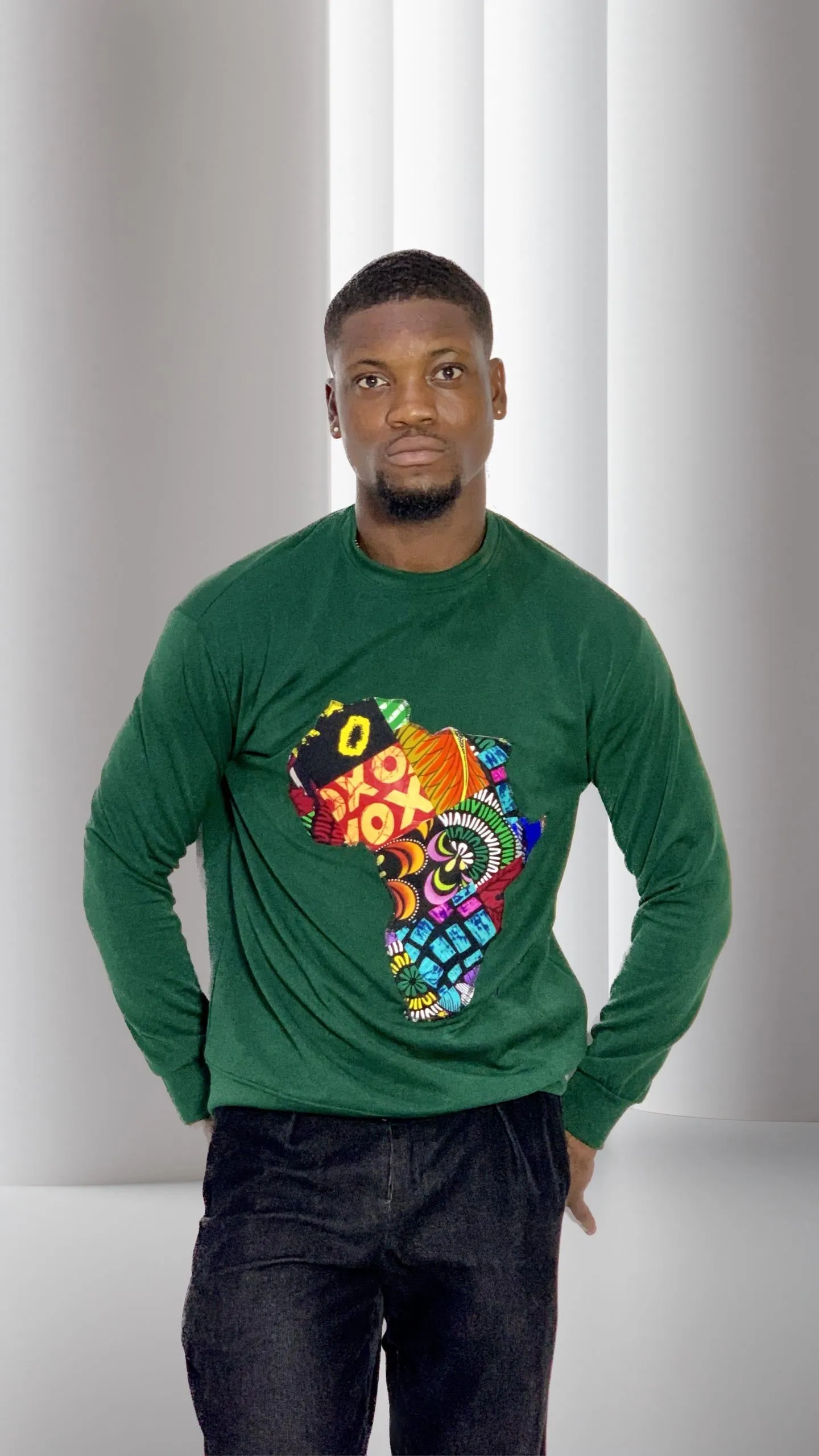 The Brume Map Of Africa Sweatshirt Jumper in Green