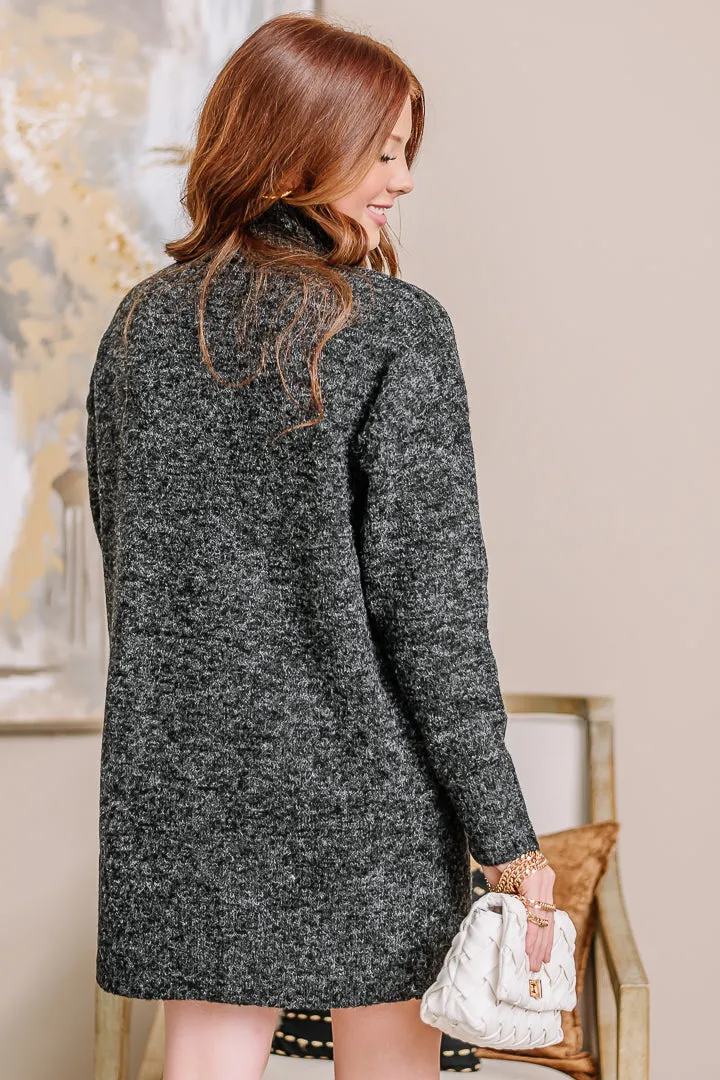 The Snowball Effect Sweater Dress | Charcoal