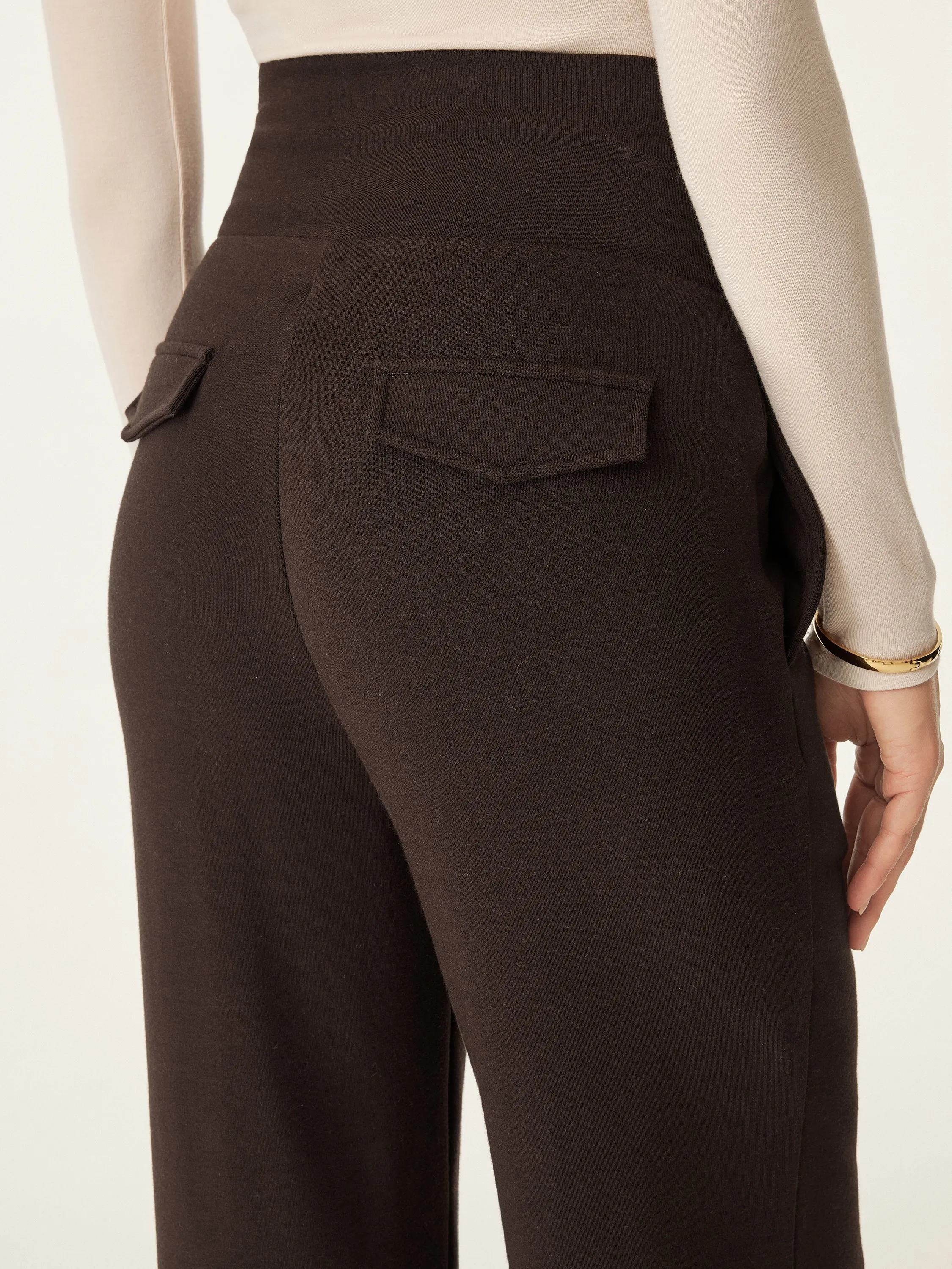 Tummy Warmer Pin-Tuck Pant