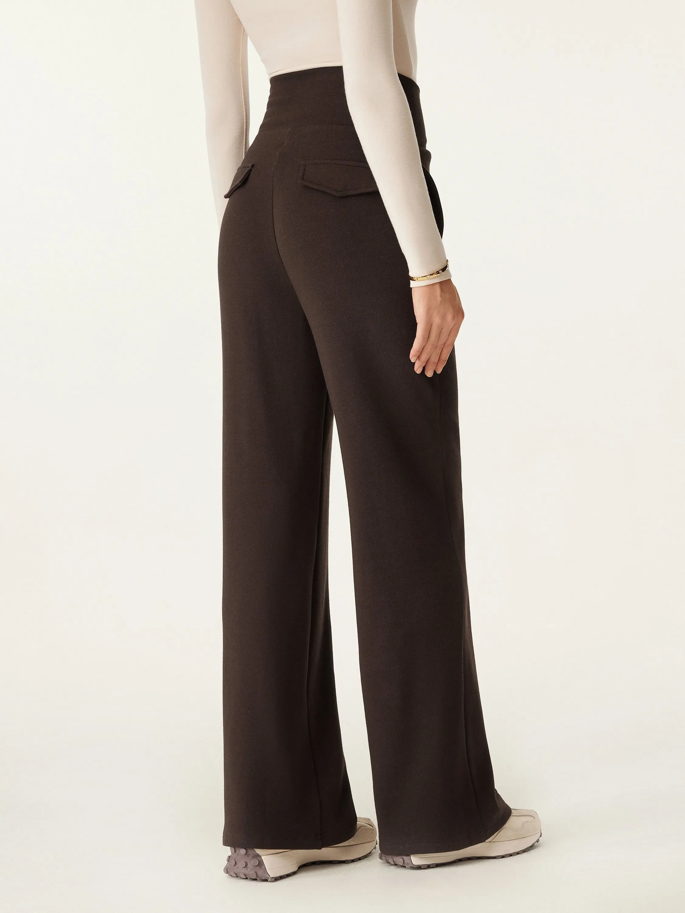 Tummy Warmer Pin-Tuck Pant