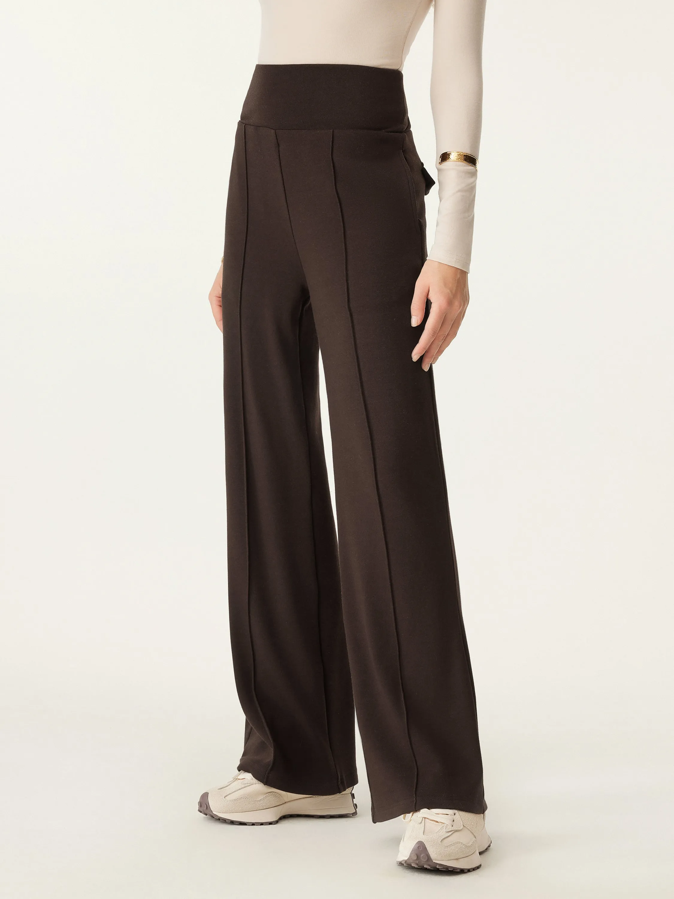 Tummy Warmer Pin-Tuck Pant