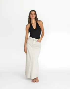 Tyler Denim Maxi Skirt (Vintage Stone)