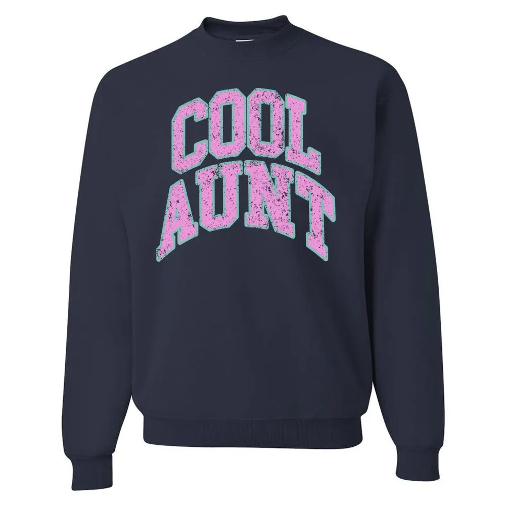 'Varsity Cool Aunt' Crewneck Sweatshirt