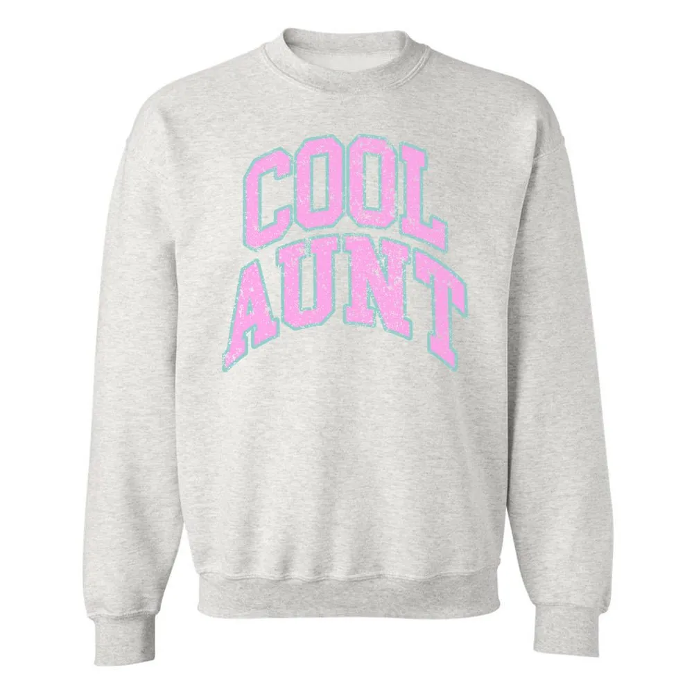 'Varsity Cool Aunt' Crewneck Sweatshirt