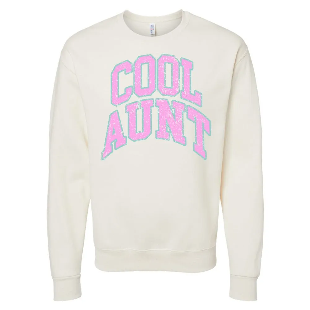 'Varsity Cool Aunt' Crewneck Sweatshirt