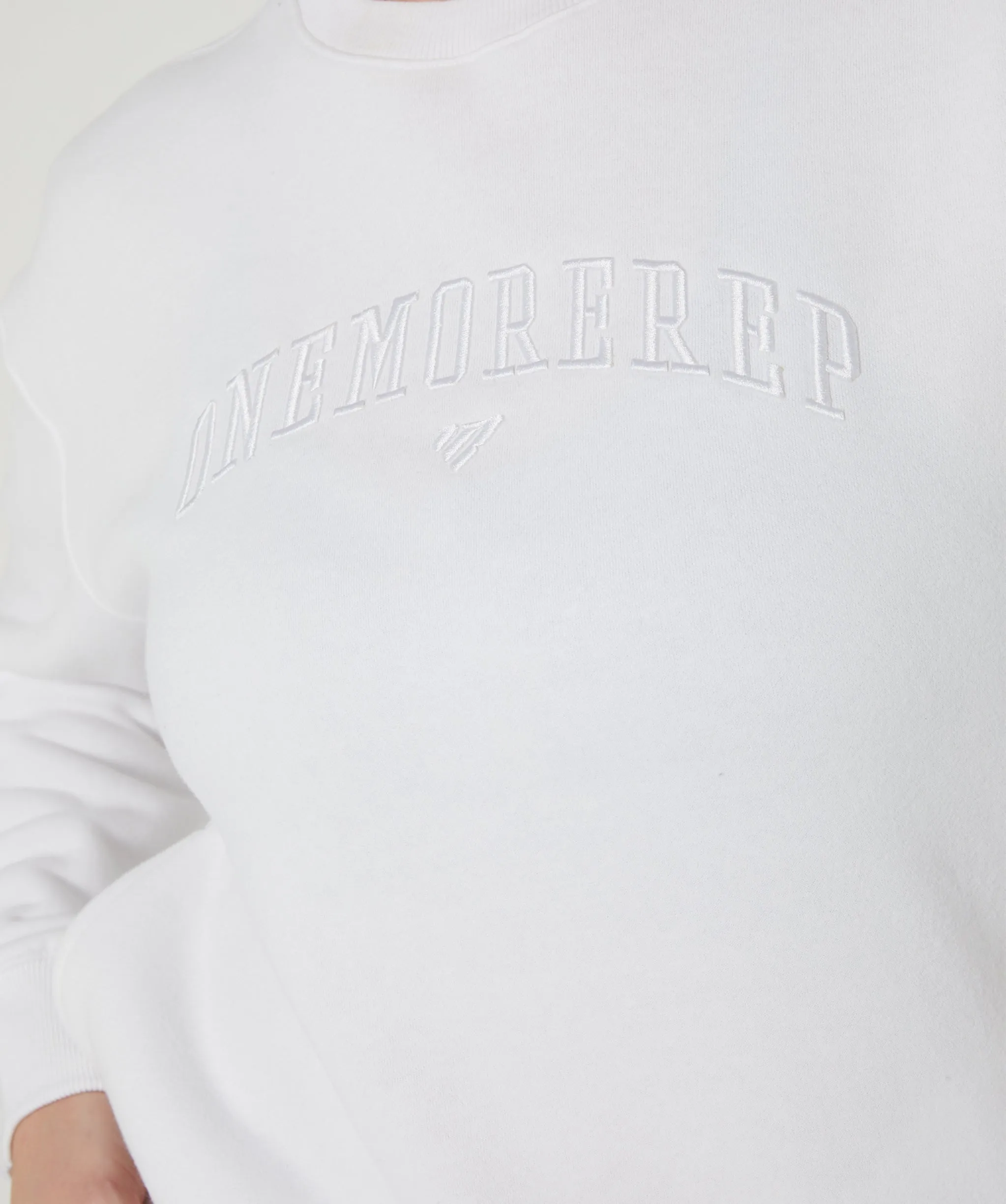 Varsity Crewneck Jumper White/White