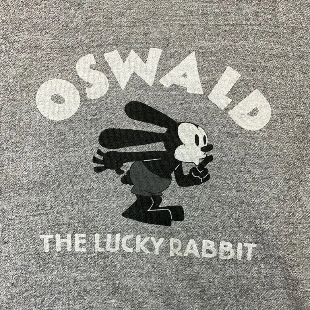 Vintage 00s Grey Uniqlo Disney Oswald Lucky Rabbit Crew Neck Jumper S M