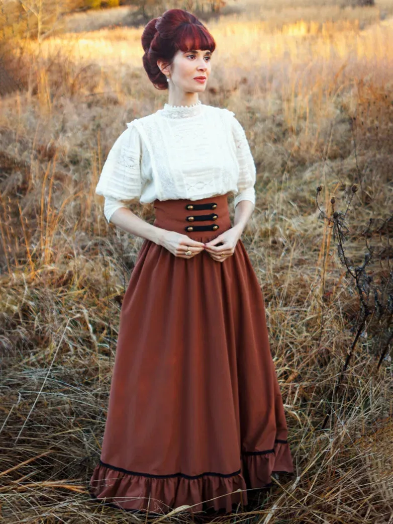 Women Pioneer Costume Classic Prairie Skirt