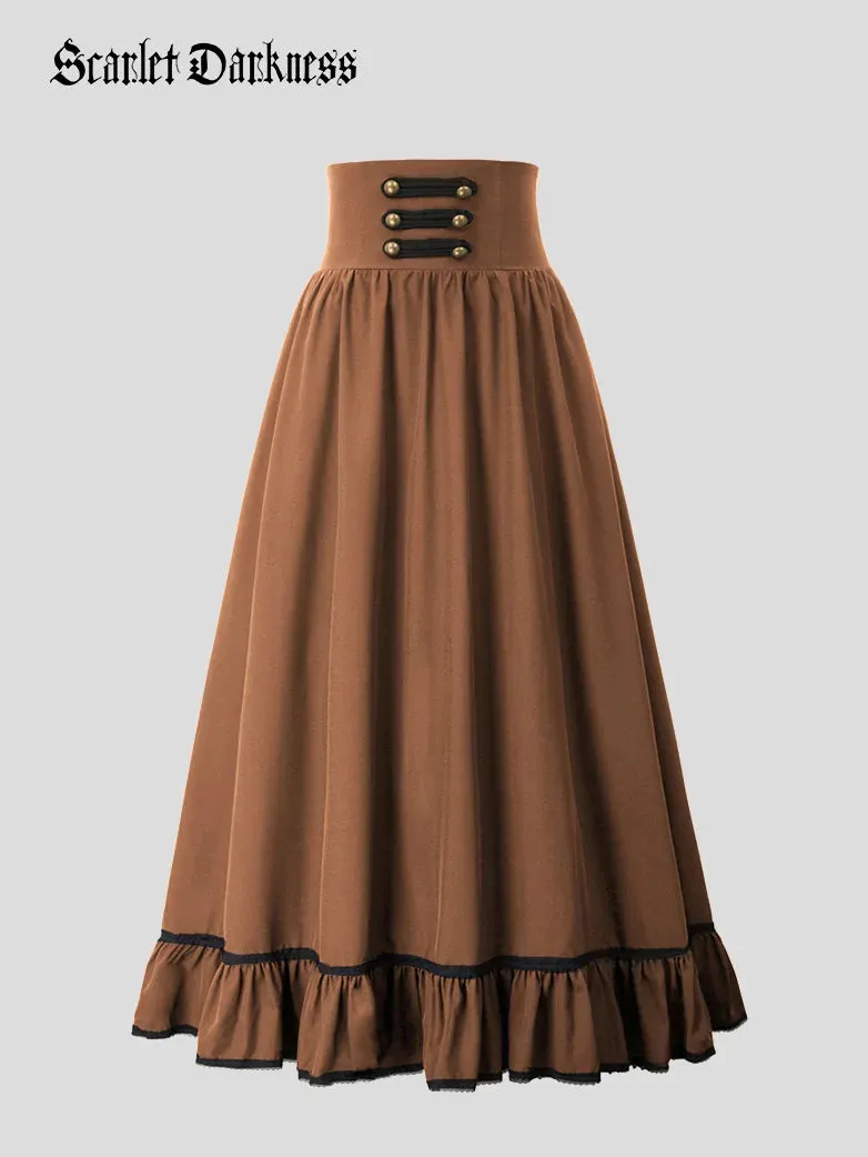 Women Pioneer Costume Classic Prairie Skirt