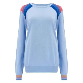 Women's blue vintage period knit top