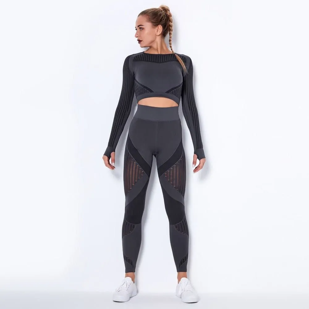 Women's Mesh Yoga Set - Breathable Sports Outfit for Maximum Comfort