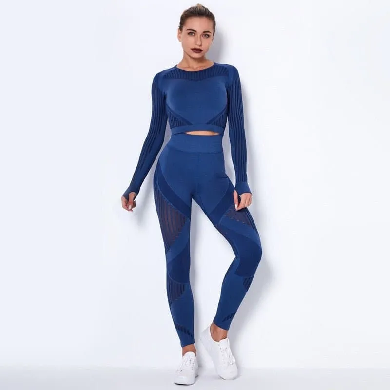 Women's Mesh Yoga Set - Breathable Sports Outfit for Maximum Comfort