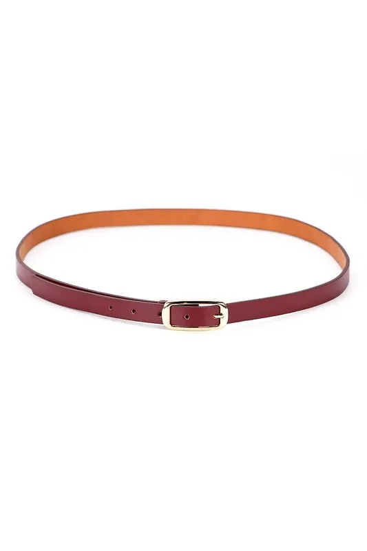 Women's skinny belt (Wine)