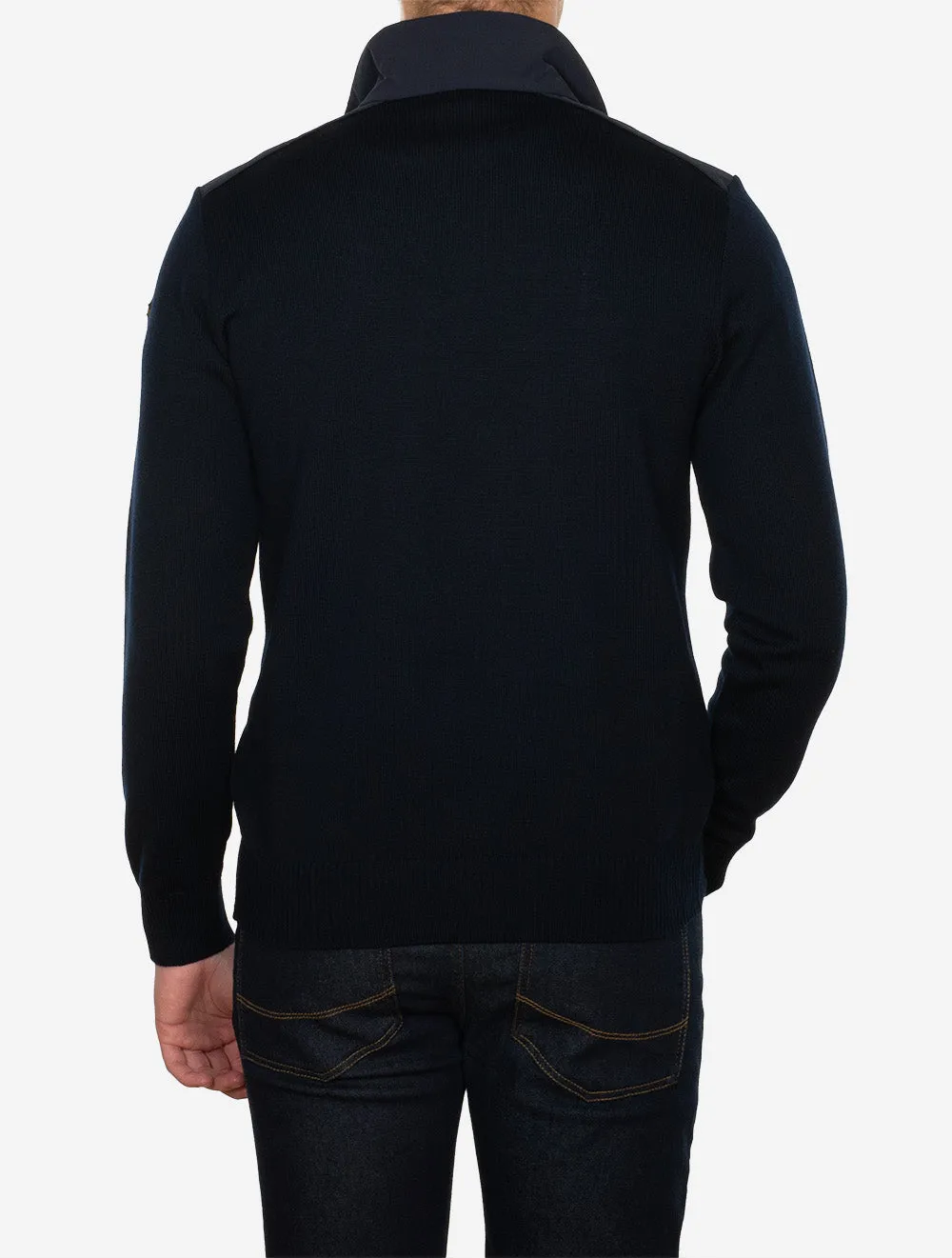 Wool Half Zip Typhoon Knit Navy