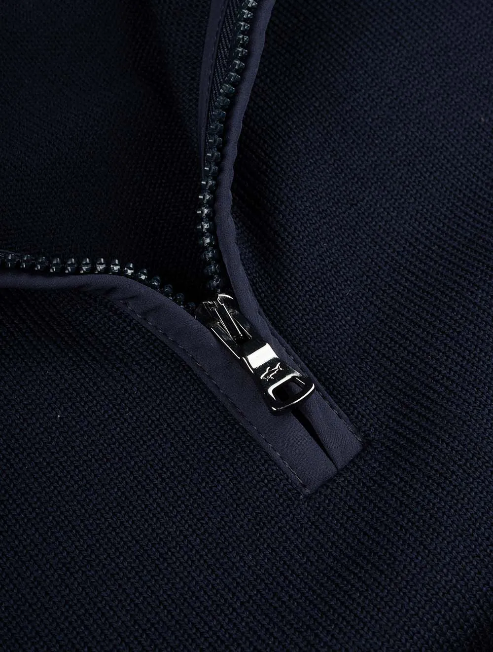 Wool Half Zip Typhoon Knit Navy