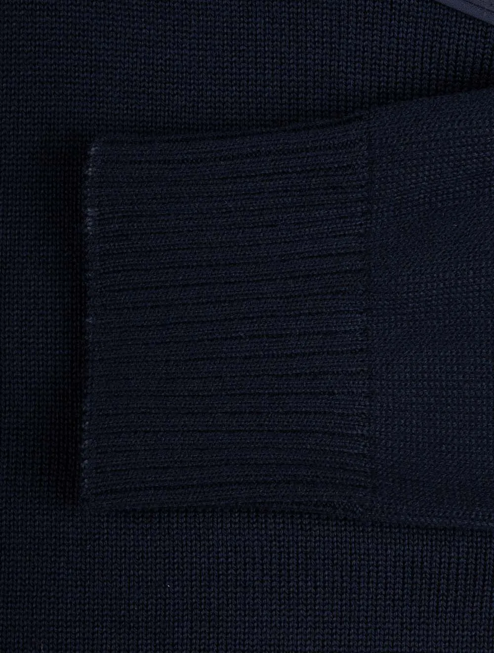 Wool Half Zip Typhoon Knit Navy