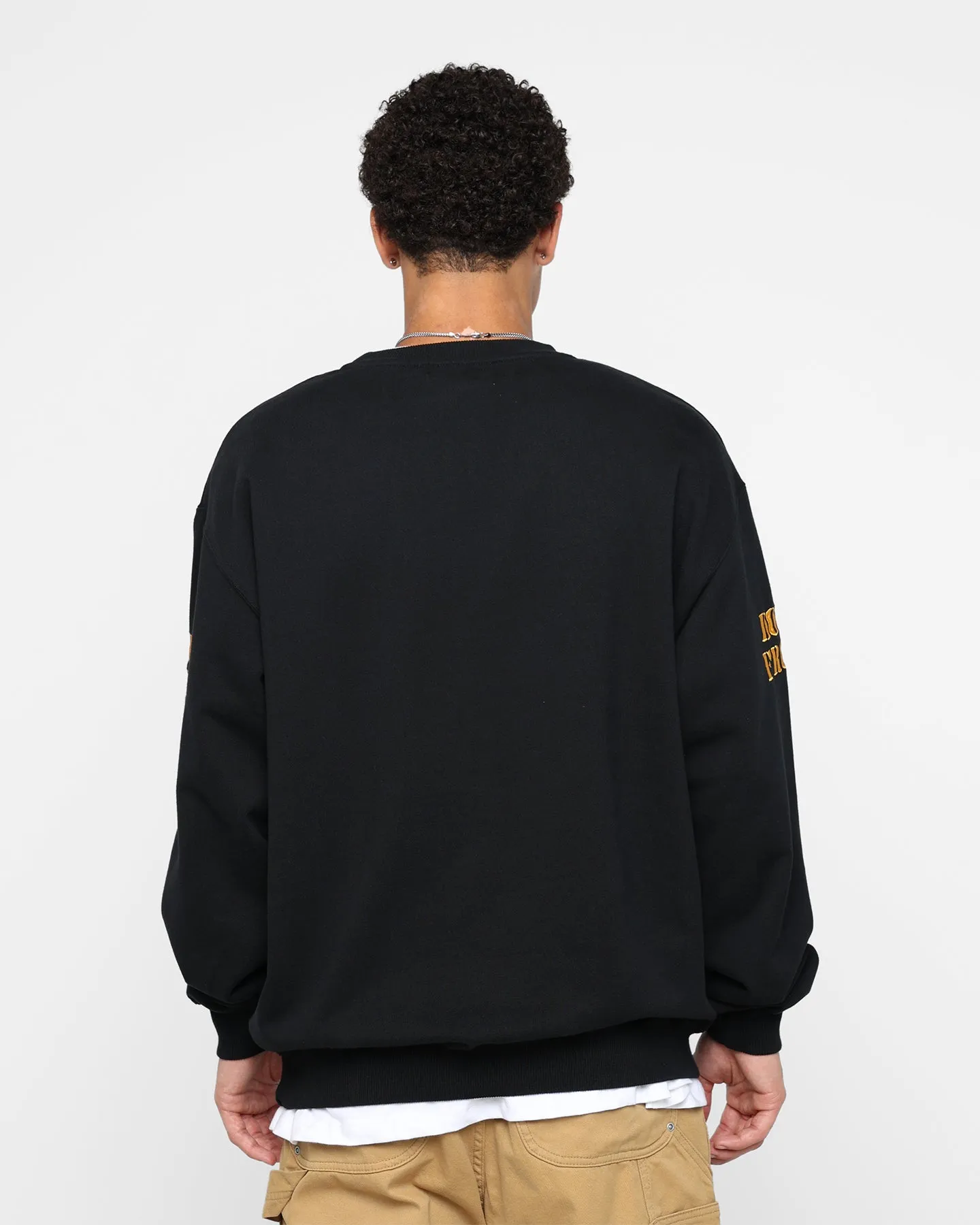 X-Large Hockey Crewneck Sweatshirt Black