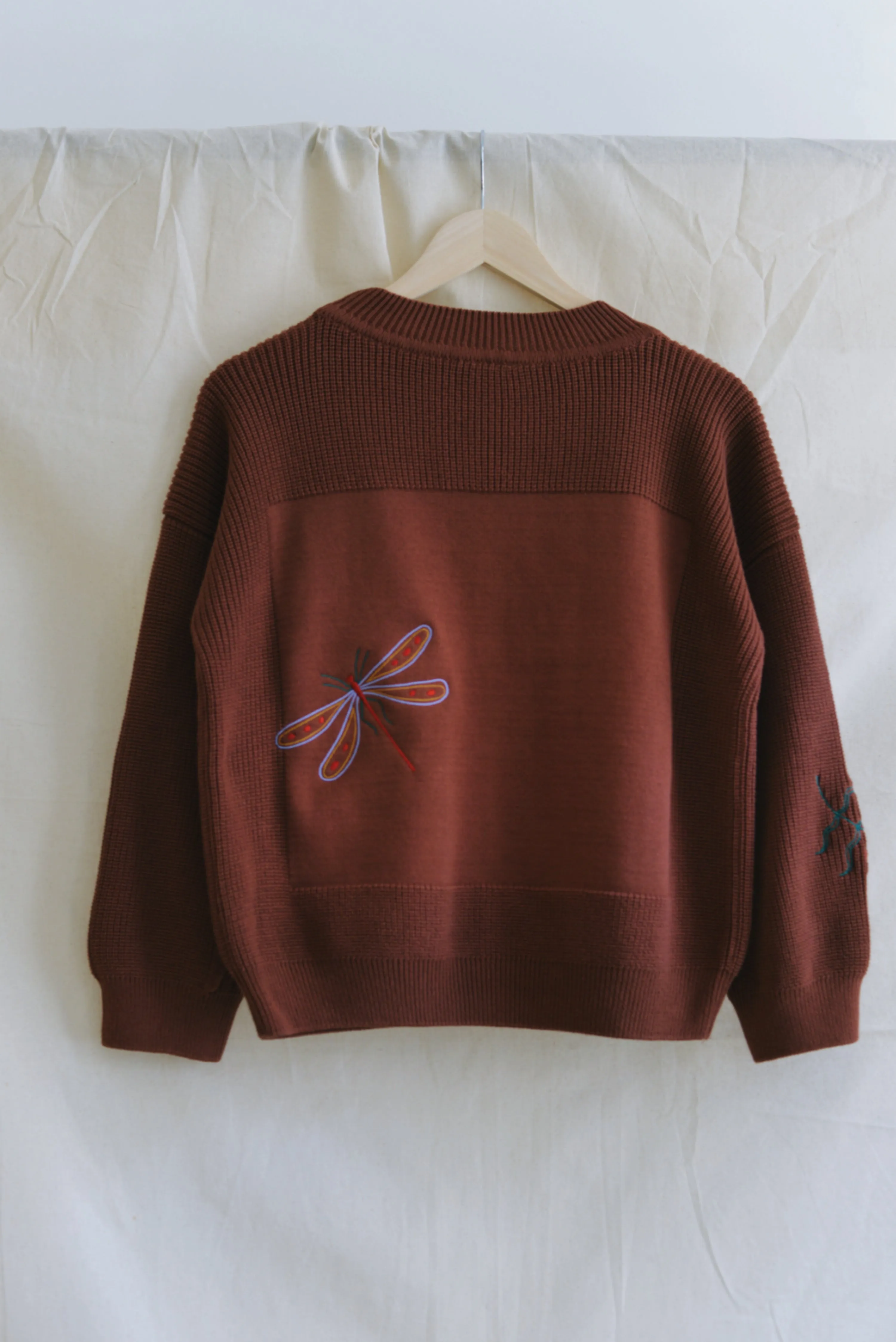 x Madeleine Kemsley collab MOA jumper rust