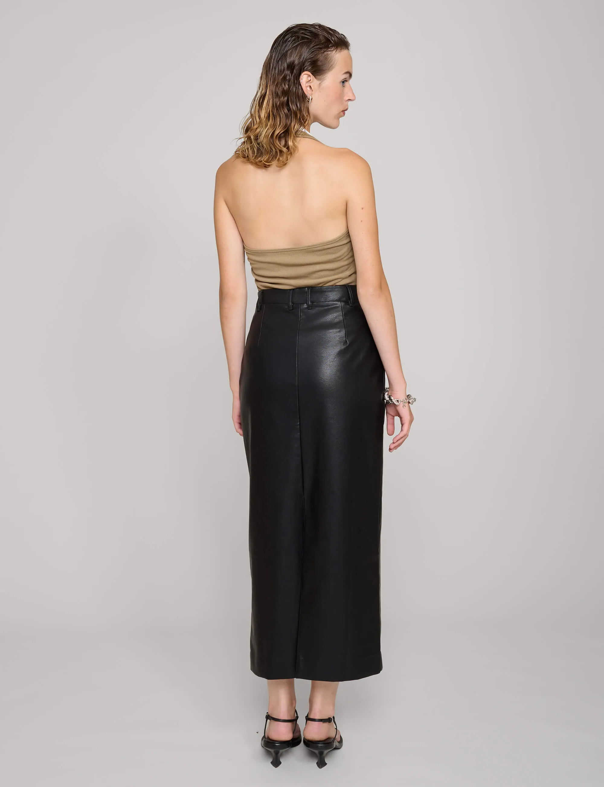 Yve Maxi Leather Skirt-BESTSELLER