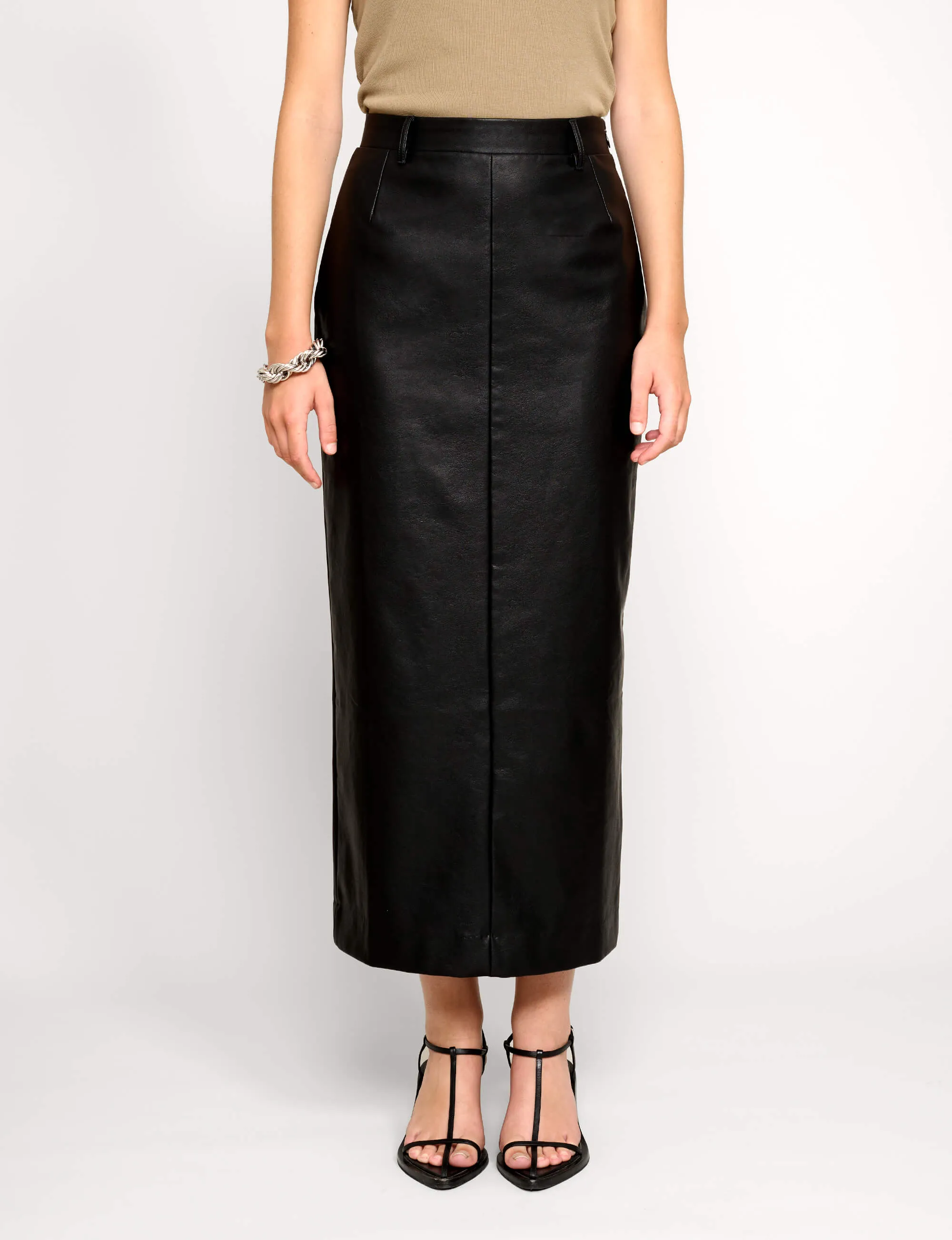 Yve Maxi Leather Skirt-BESTSELLER